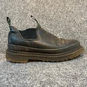 Georgia Giant Mens Black Romeo Work Shoes Leather Size 8.5 W Boots Booties G3060
